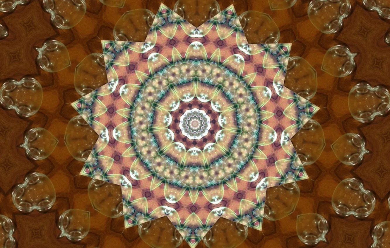 Photo wallpaper pattern, round, ring, symmetry