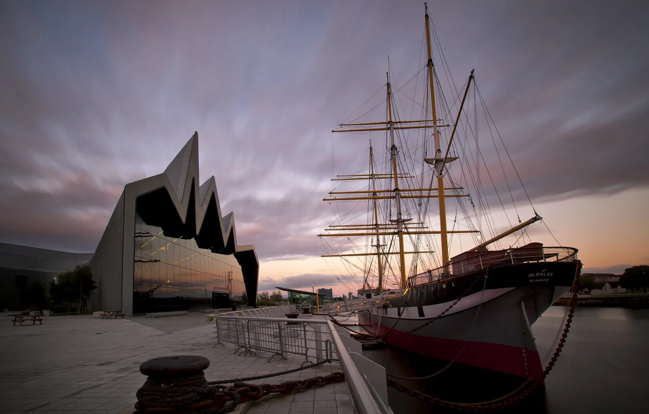 Photo wallpaper the city, Glasgow, Riverside Museum
