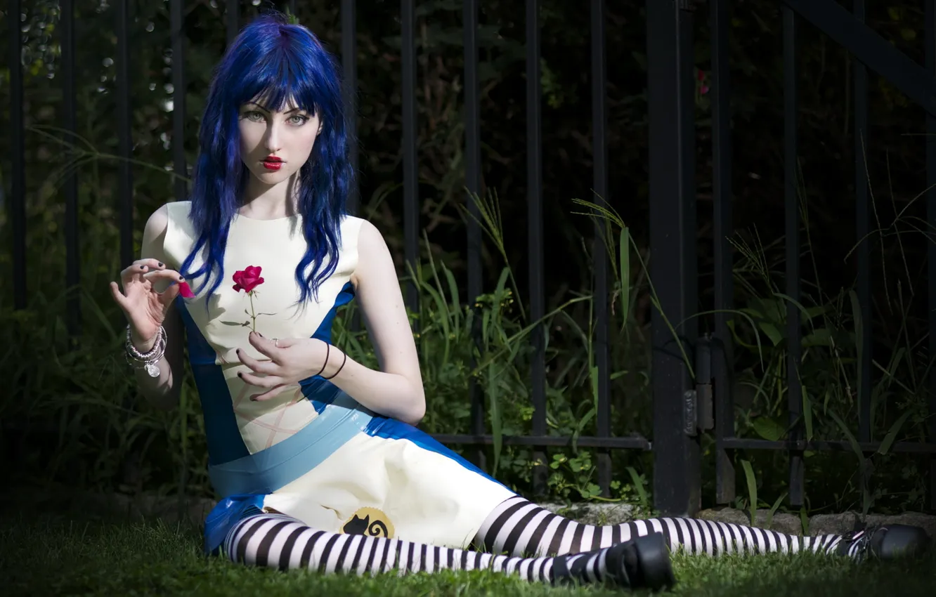 Photo wallpaper girl, flowers, Shilo