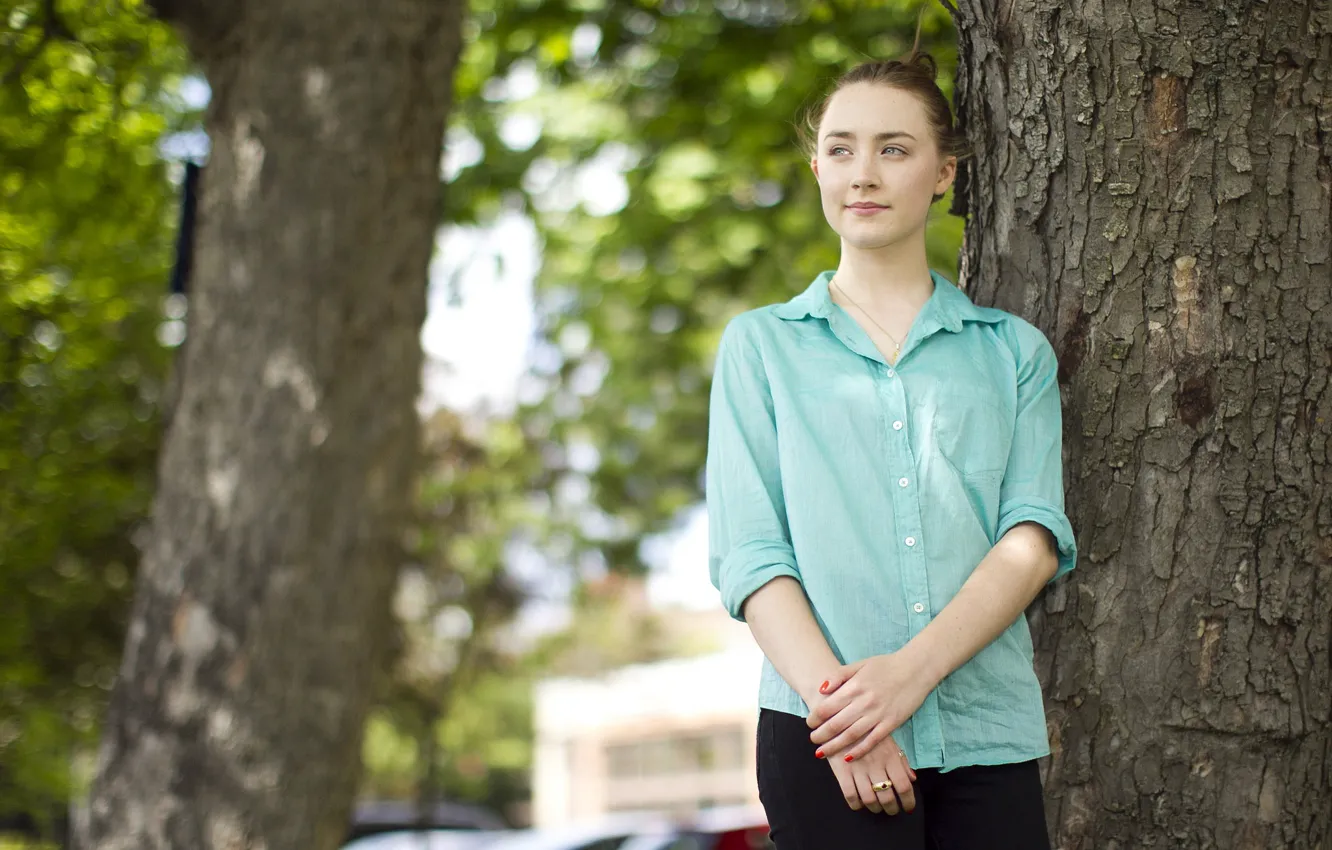 Photo wallpaper shirt, Saoirse Ronan, Saoirse Ronan