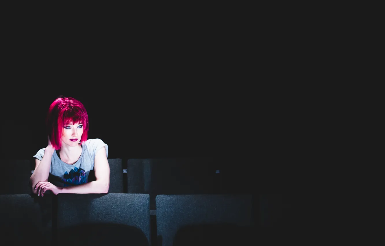 Photo wallpaper girl, face, style, hair, color