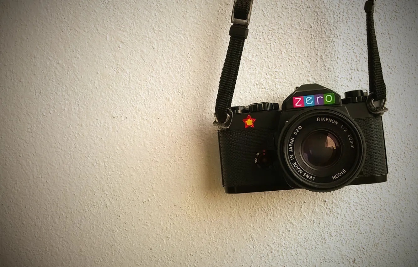 Photo wallpaper background, wall, camera