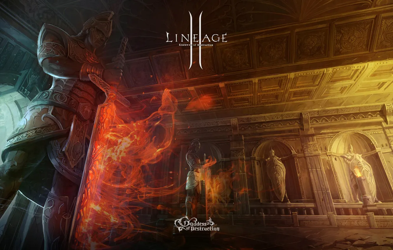 Photo wallpaper line, La2, lineage, Lineage2