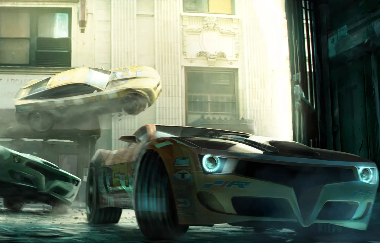 Photo wallpaper machine, race, Split Second, race