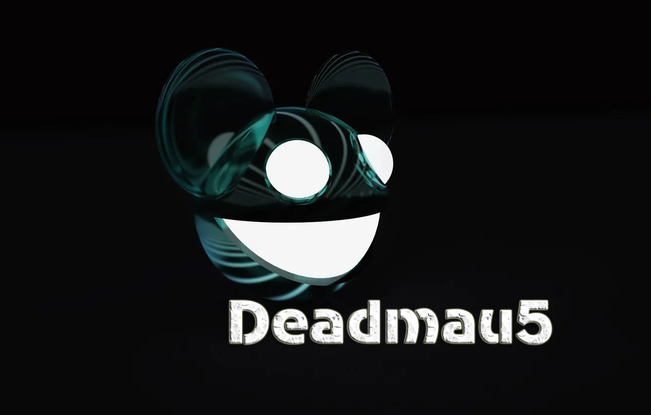 Photo wallpaper eyes, smile, music, background, black, Deadmau5, Deadmaus