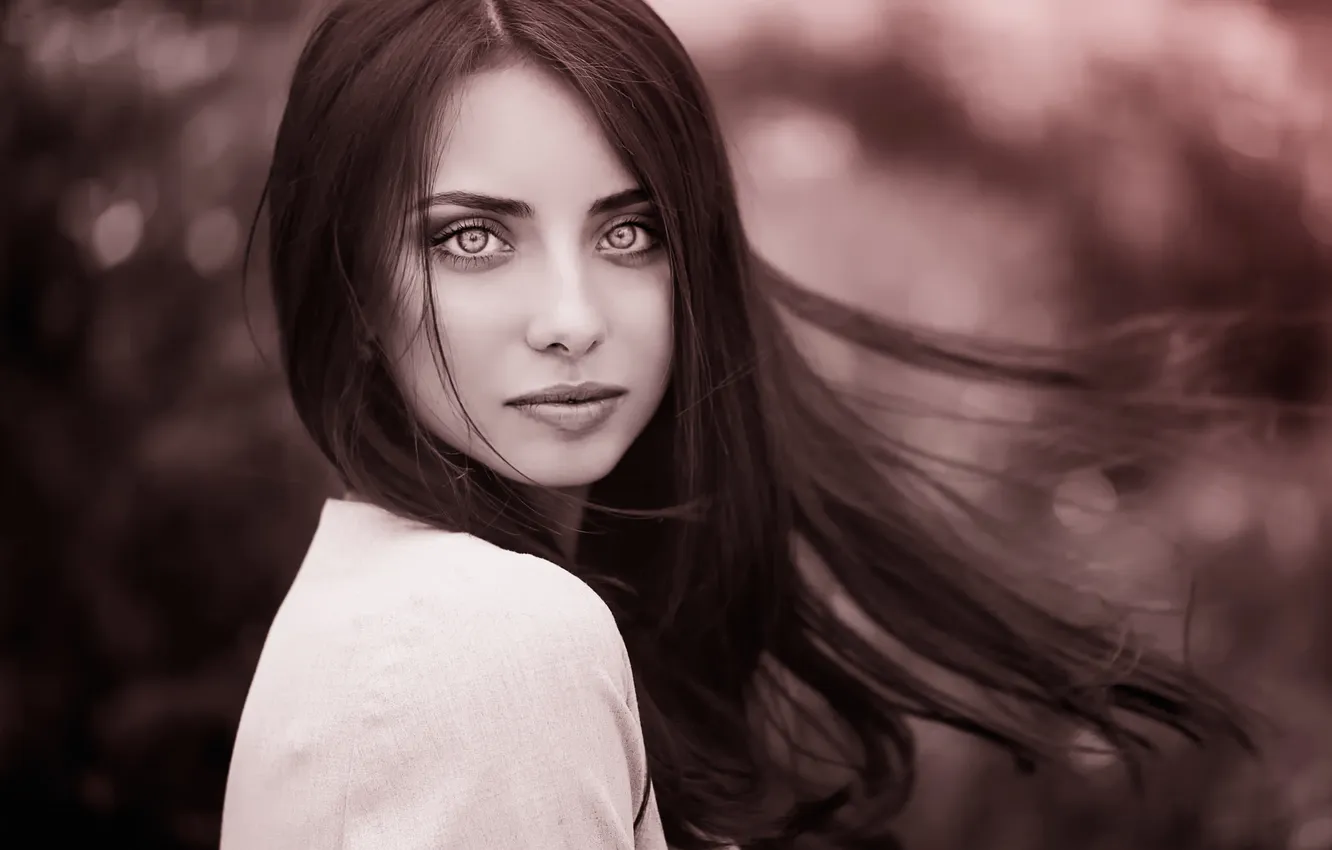 Photo wallpaper look, hair, portrait