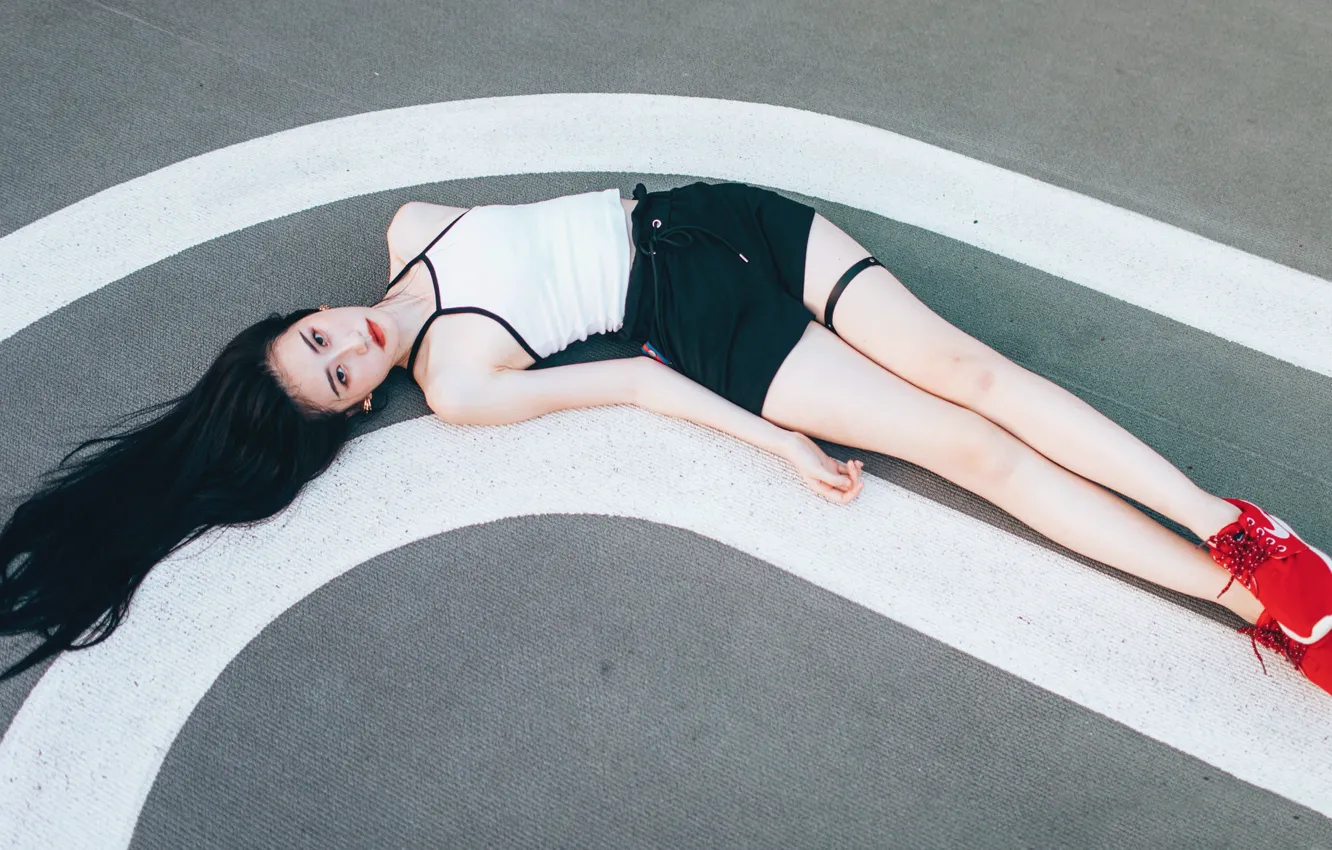 Photo wallpaper girl, pose, background