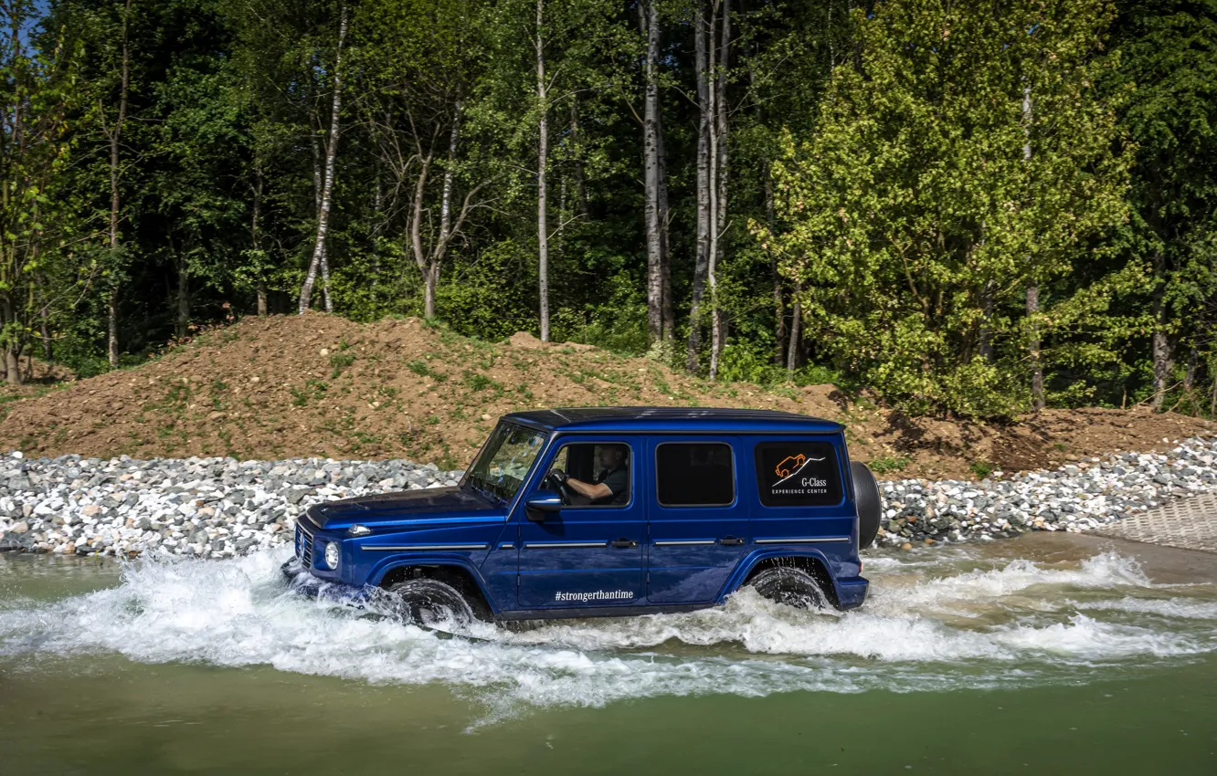 Photo wallpaper water, blue, Mercedes-Benz, SUV, 4x4, G-Class, 2019