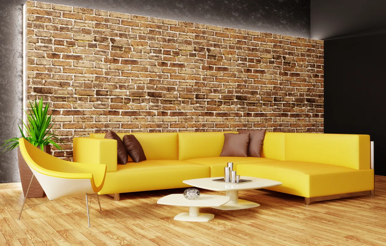 Photo wallpaper design, sofa, chair, pillow, design, modern, living room, modern