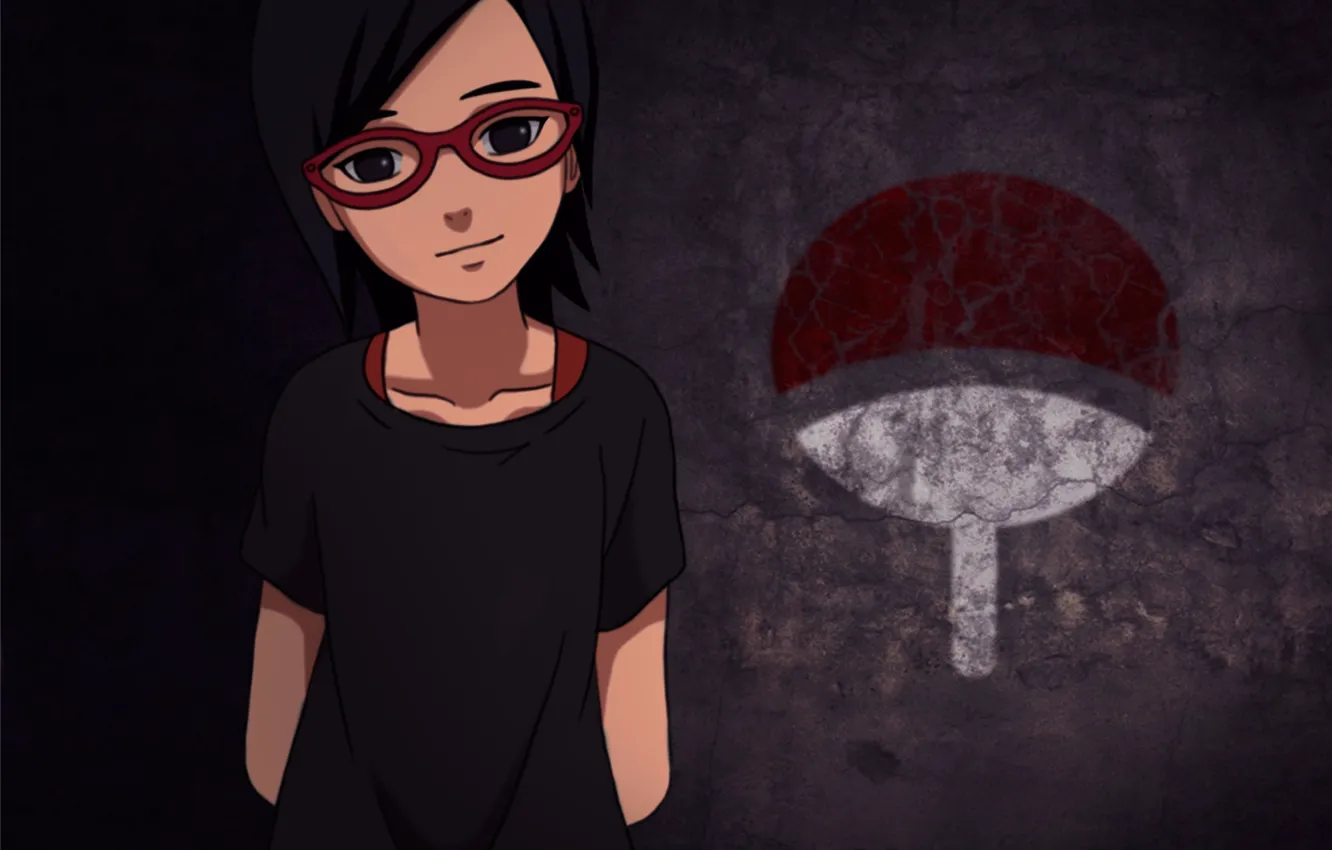 Photo wallpaper girl, logo, game, Naruto, anime, ninja, asian, glasses