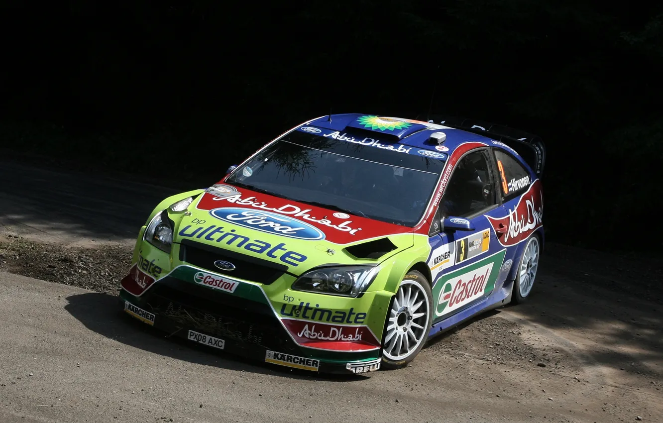 Photo wallpaper Ford, Turn, Ford, Race, Car, Focus, Ultimate, Rally