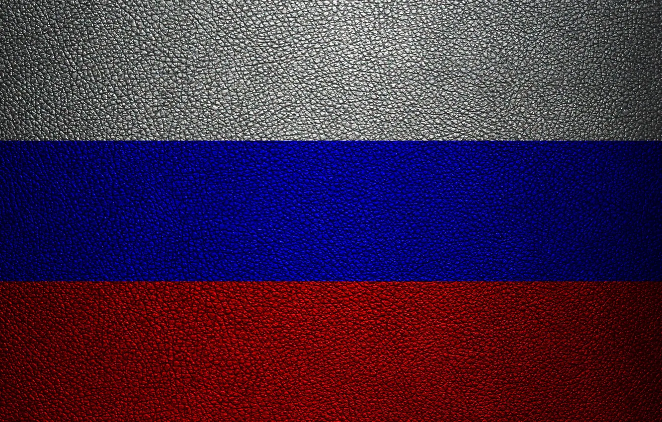 Photo wallpaper Russia, Europe, Flag, Flags, Russian Federation, Russian Flag, Flag Of Russia, Leather Texture