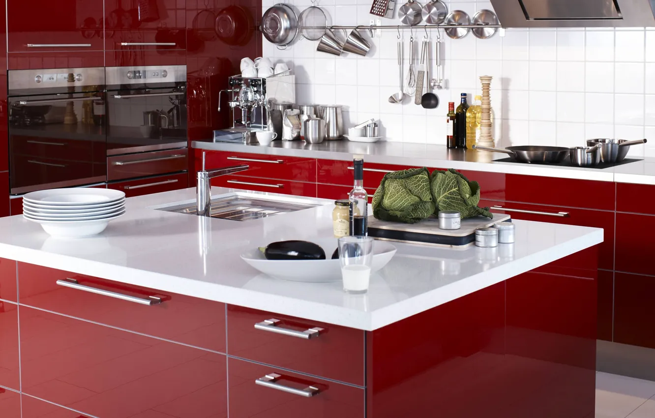 Photo wallpaper design, style, room, interior, kitchen