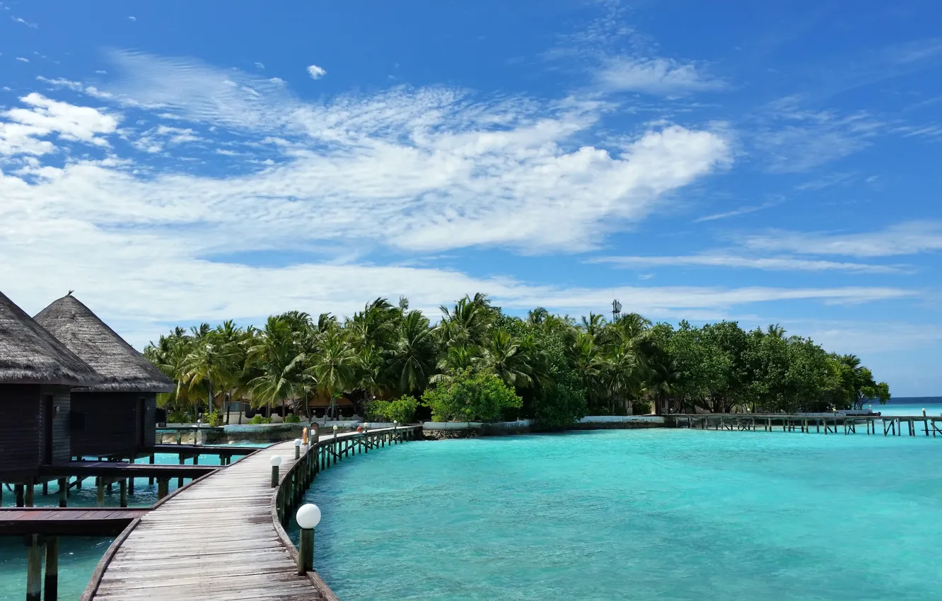 Photo wallpaper the ocean, stay, island, Maldives