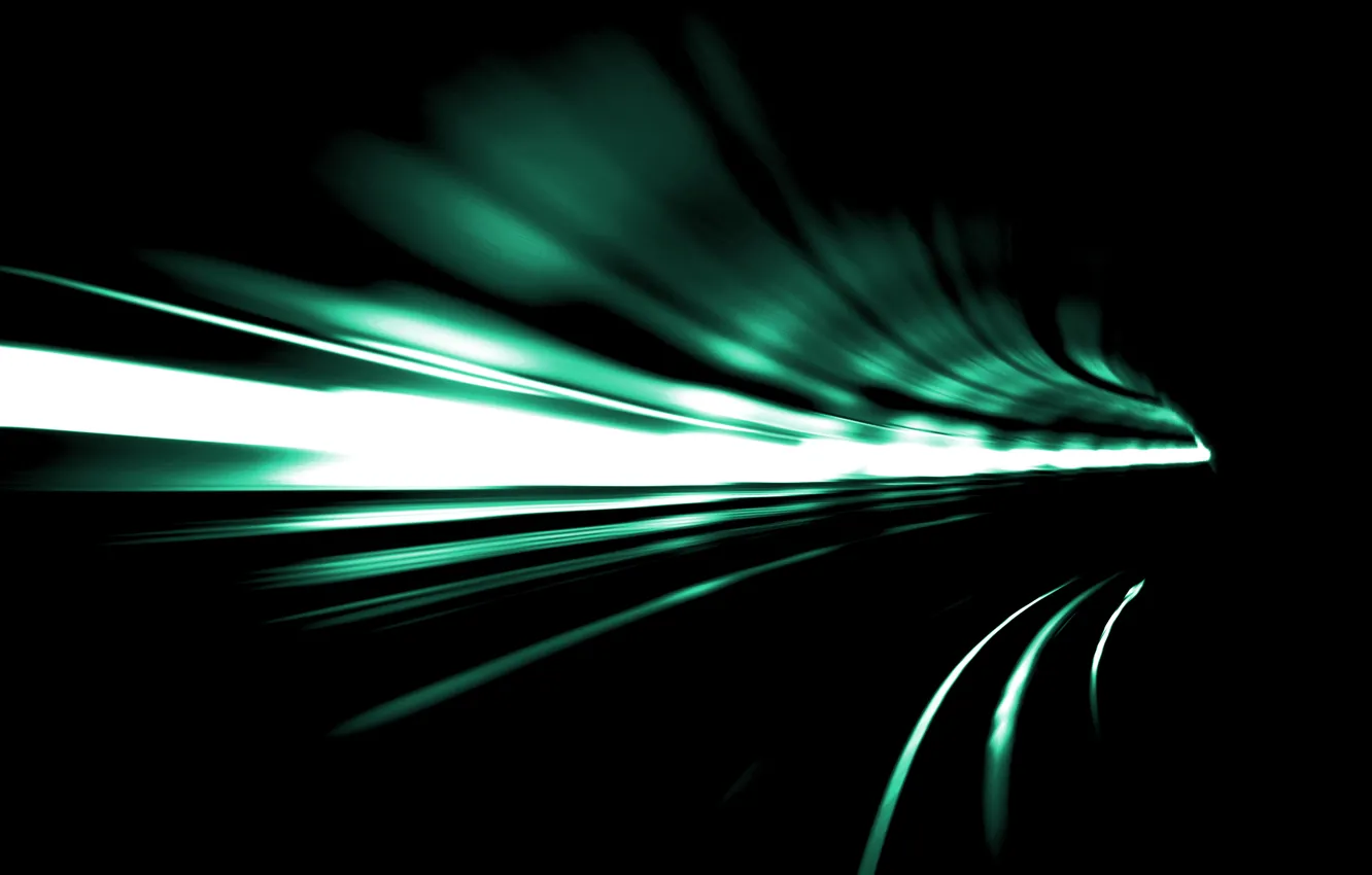 Photo wallpaper light, abstraction, speed, turn, the tunnel
