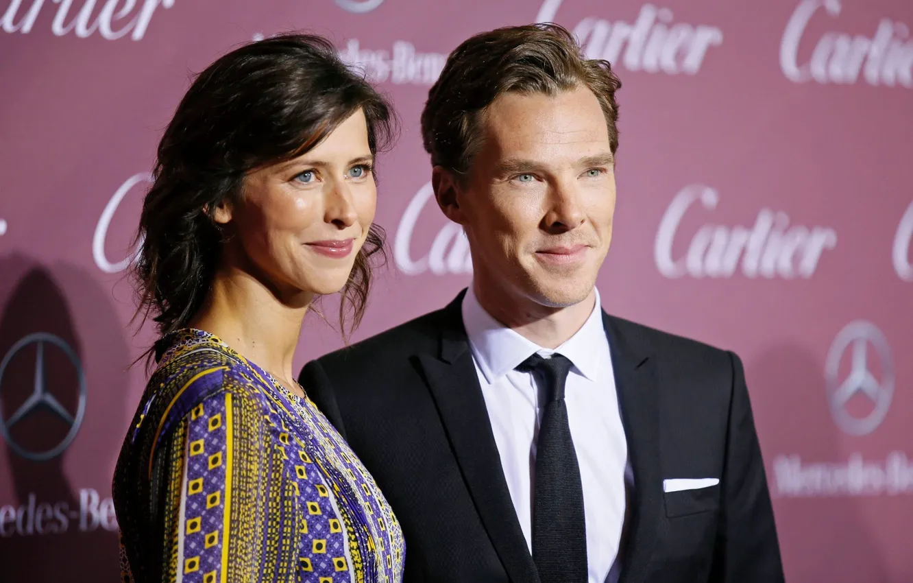 Photo wallpaper actors, Benedict Cumberbatch, Benedict Cumberbatch, wife, Sophie Hunter