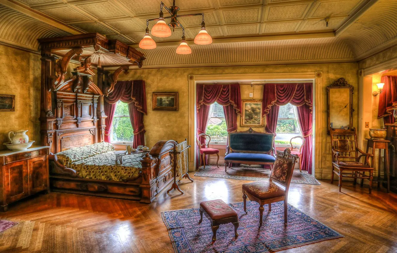 Photo wallpaper style, interior, bedroom, Inside San Jose's haunted, Winchester House