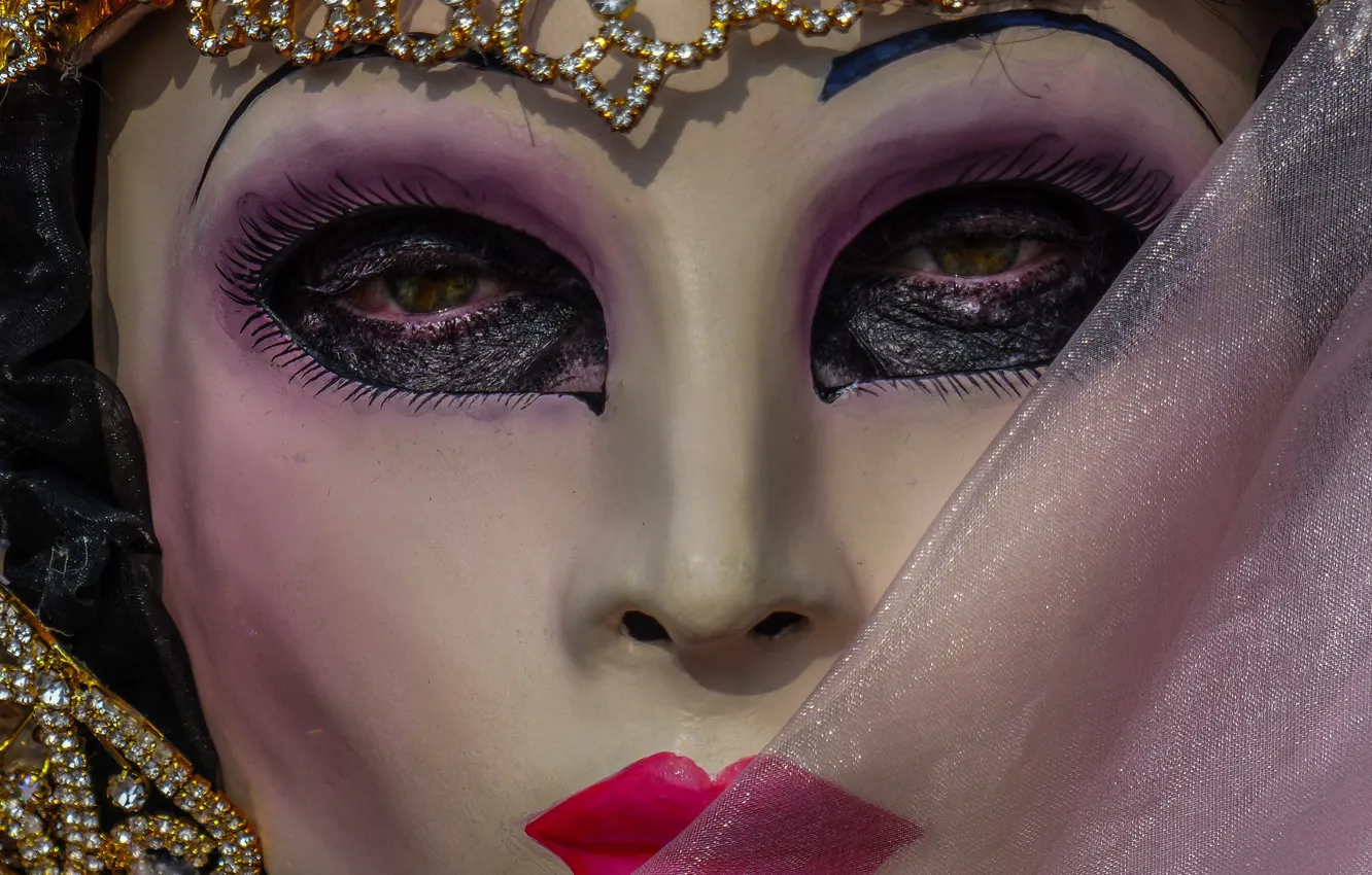 Photo wallpaper look, mask, Venice, carnival