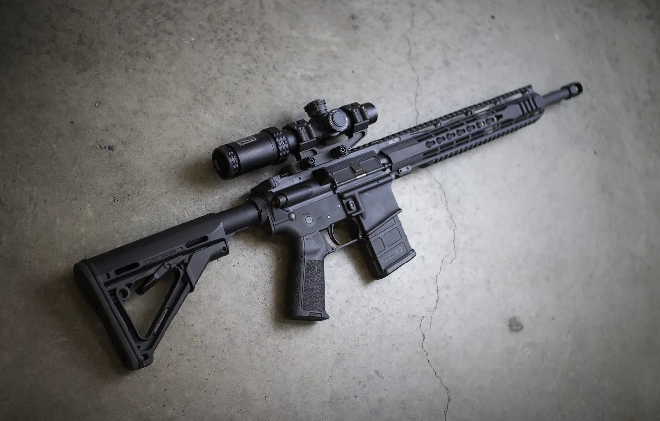 Photo wallpaper weapons, rifle, assault, semi-automatic