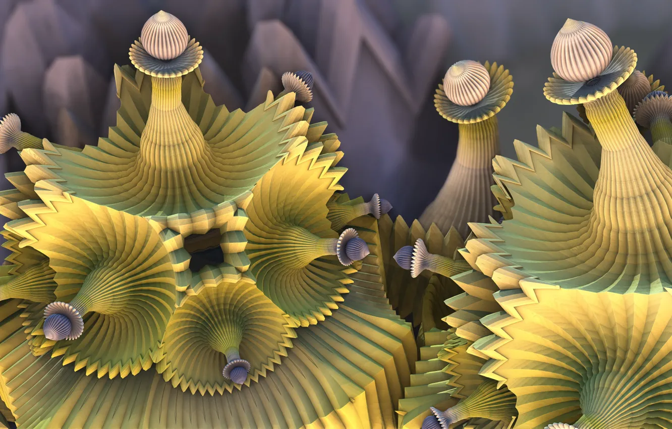 Photo wallpaper macro, something, buds, 3D graphics