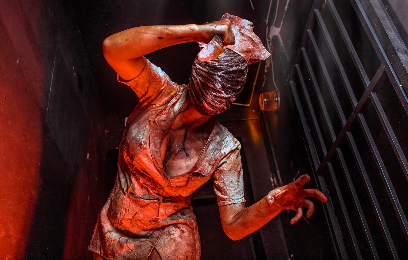 Photo wallpaper girl, knife, zombies, cosplay, Alice Arefieva