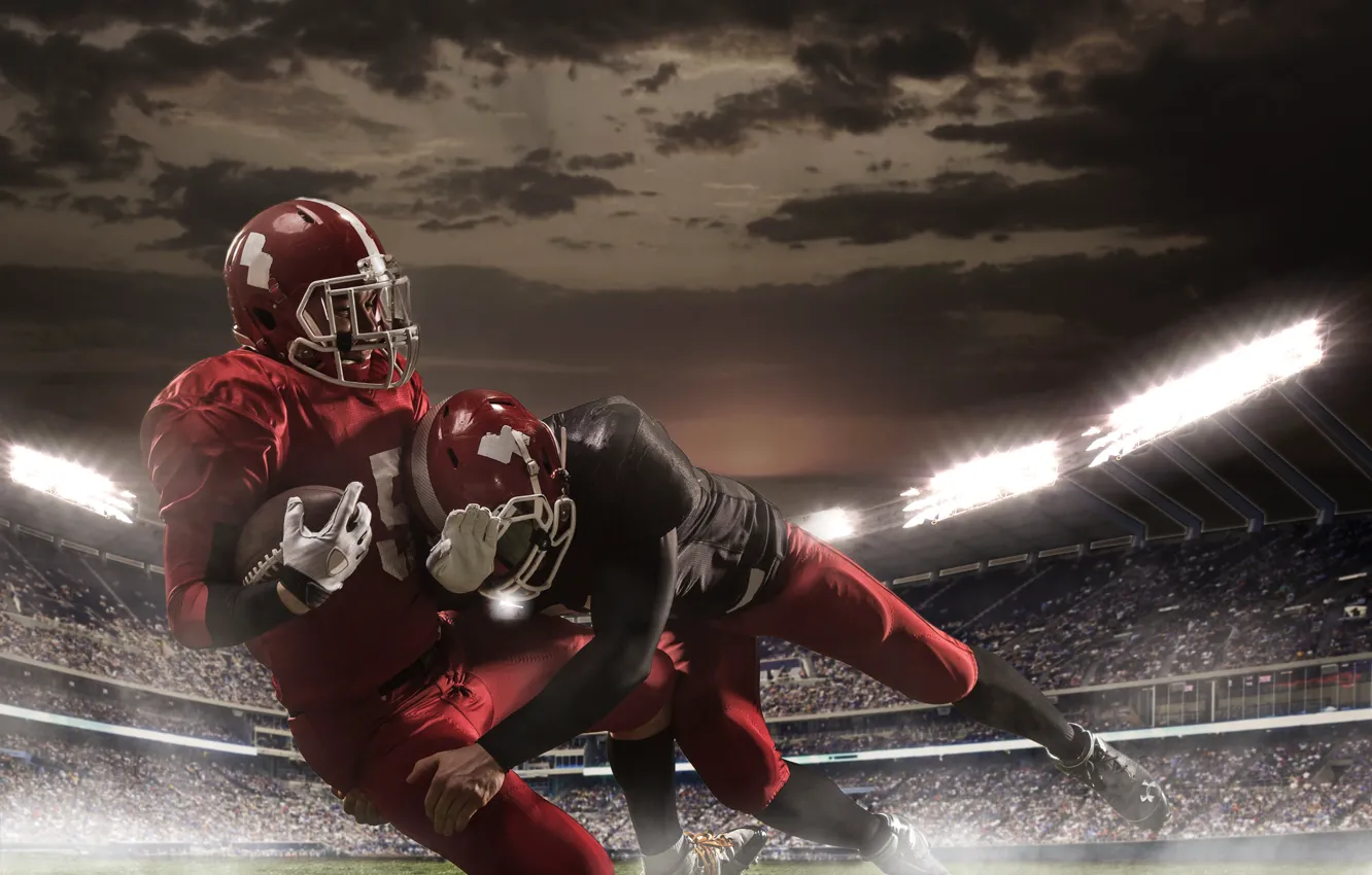 Photo wallpaper field, the sky, grass, clouds, light, night, lawn, the ball