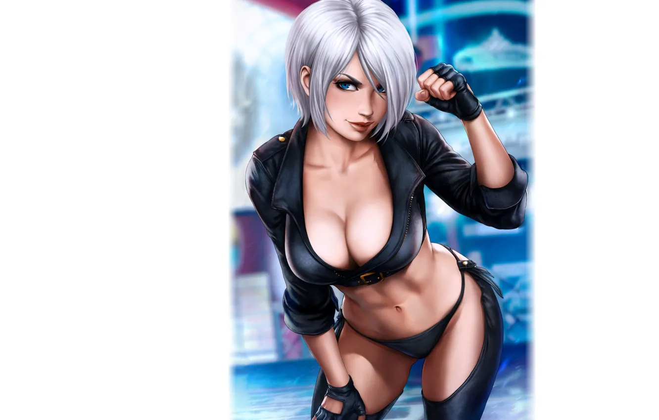 Photo wallpaper girl, hot, sexy, KOF, boobs, anime, pretty, angel