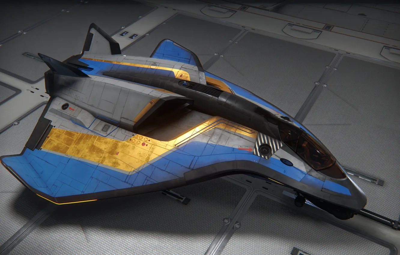 Photo wallpaper hangar, starship, Star Citizen, Avenger