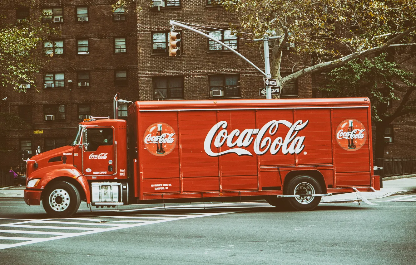 Wallpaper Manhattan, NYC, New York City, Coca cola, Coke Truck for