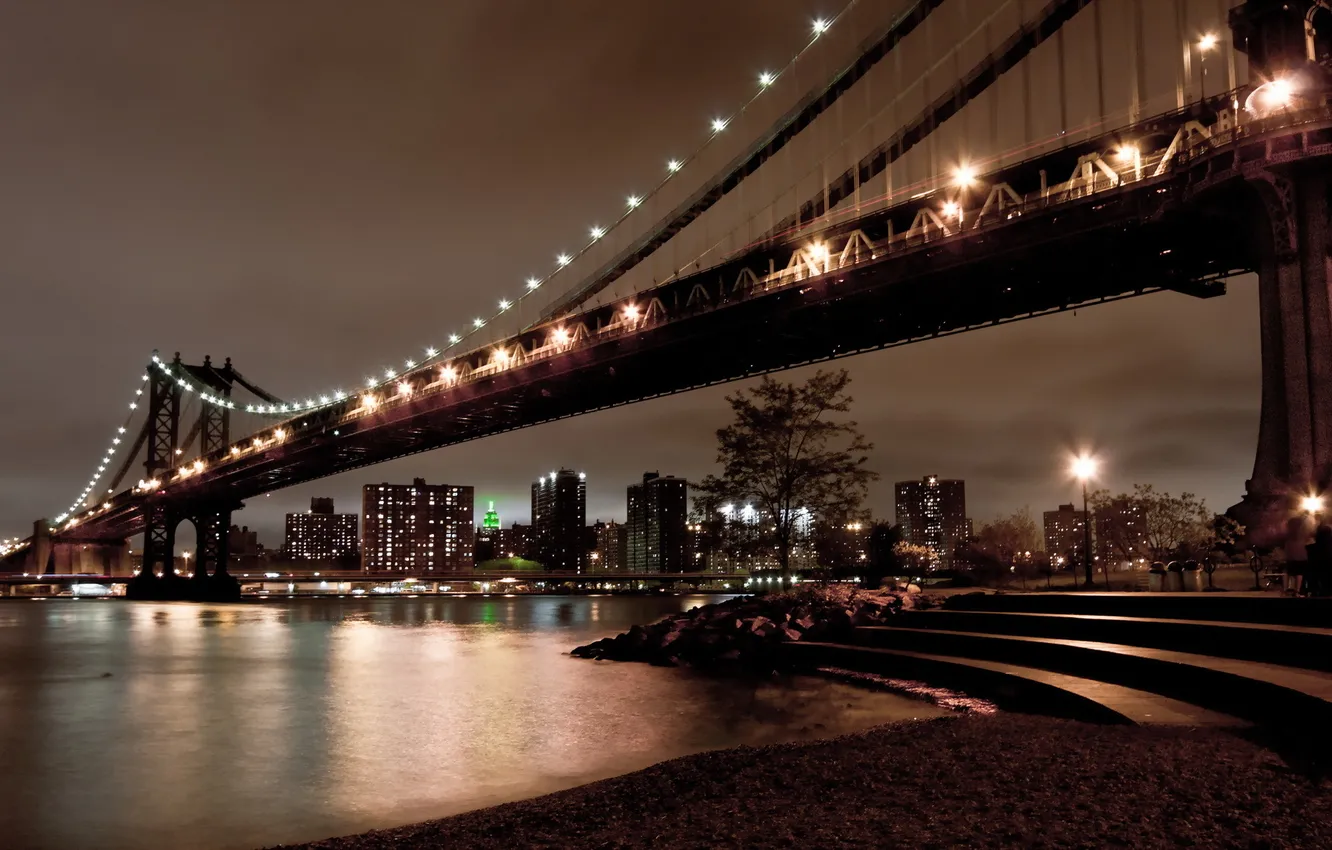 Photo wallpaper United States, New York, Manhattan Bridge