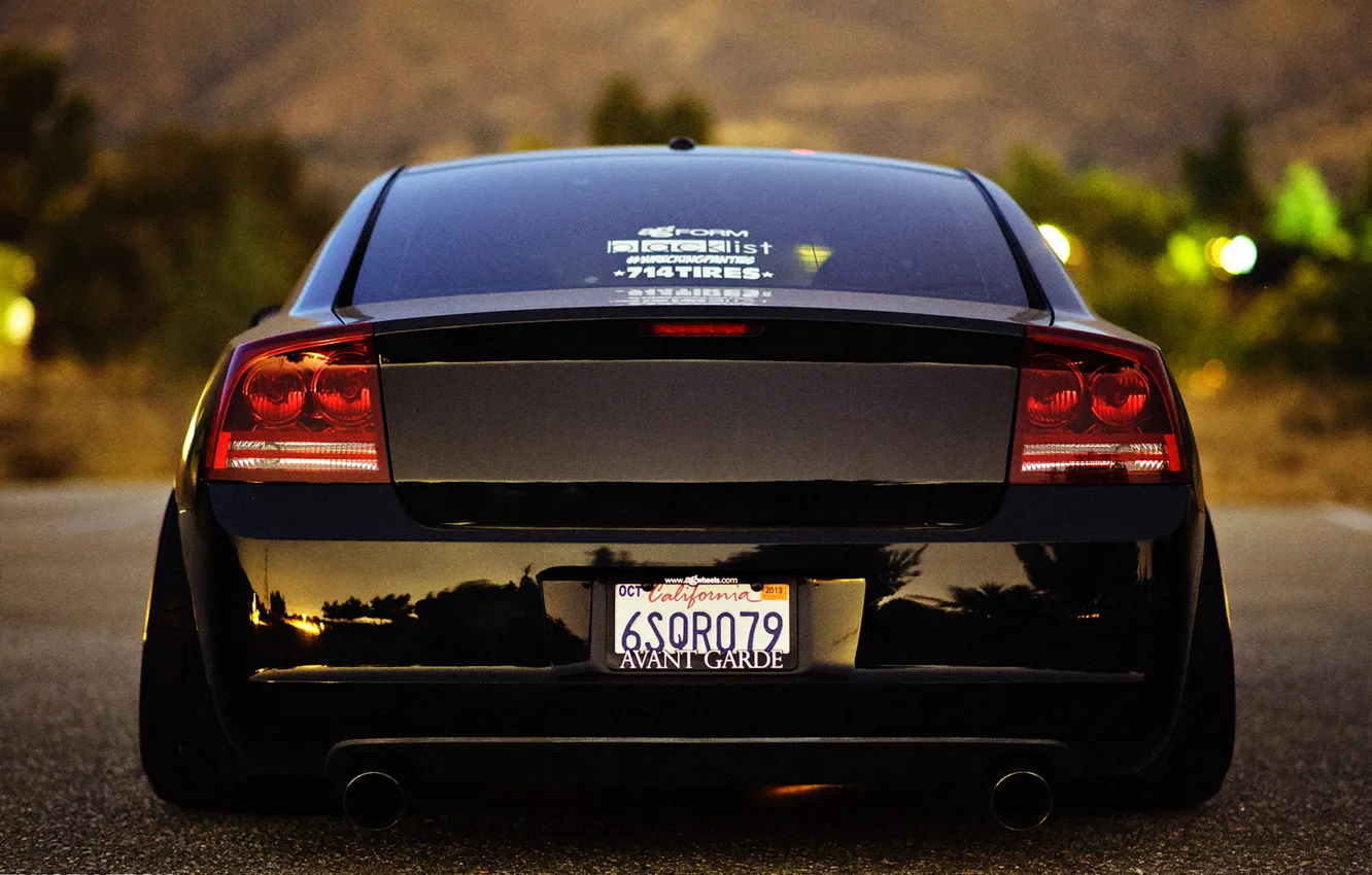 Photo wallpaper style, ass, srt, dodge, charger, back, stance works, Dodge charger