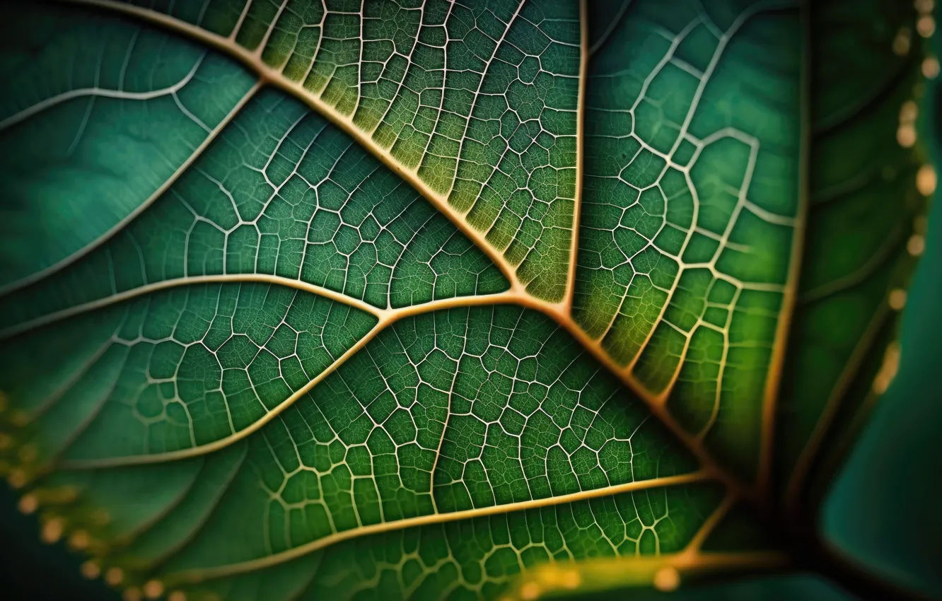 Photo wallpaper leaves, macro, green, background, green, texture, background, view