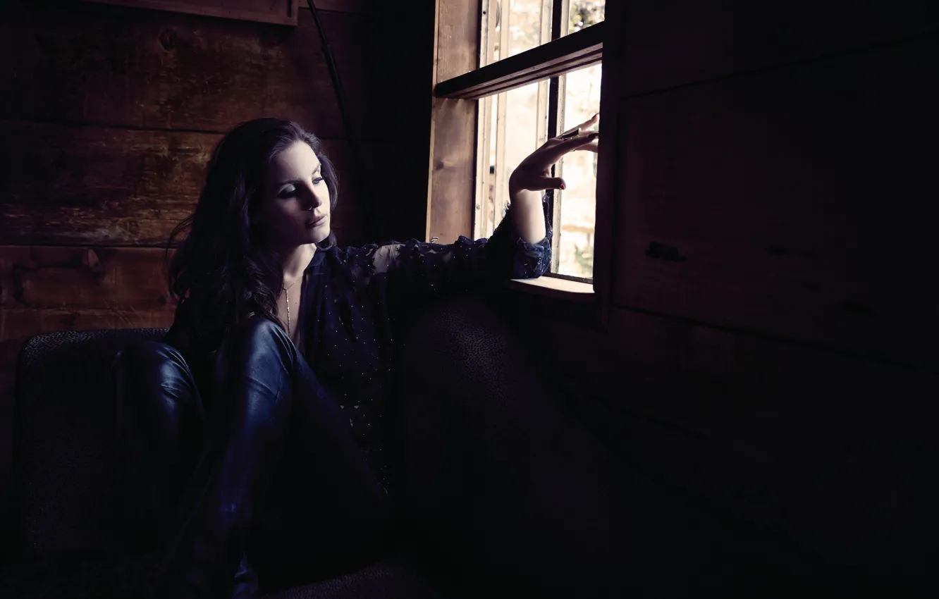 Photo wallpaper brunette, sitting, photoshoot, window, Lana Del Rey, Lana Del Rey, Madame Figaro, James White