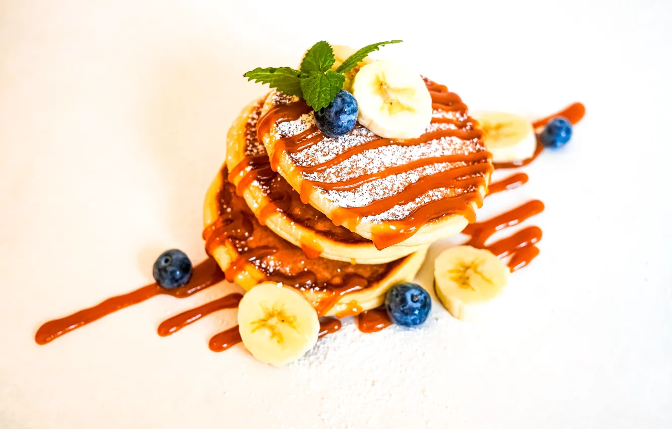 Photo wallpaper fruit, pancakes, pancake