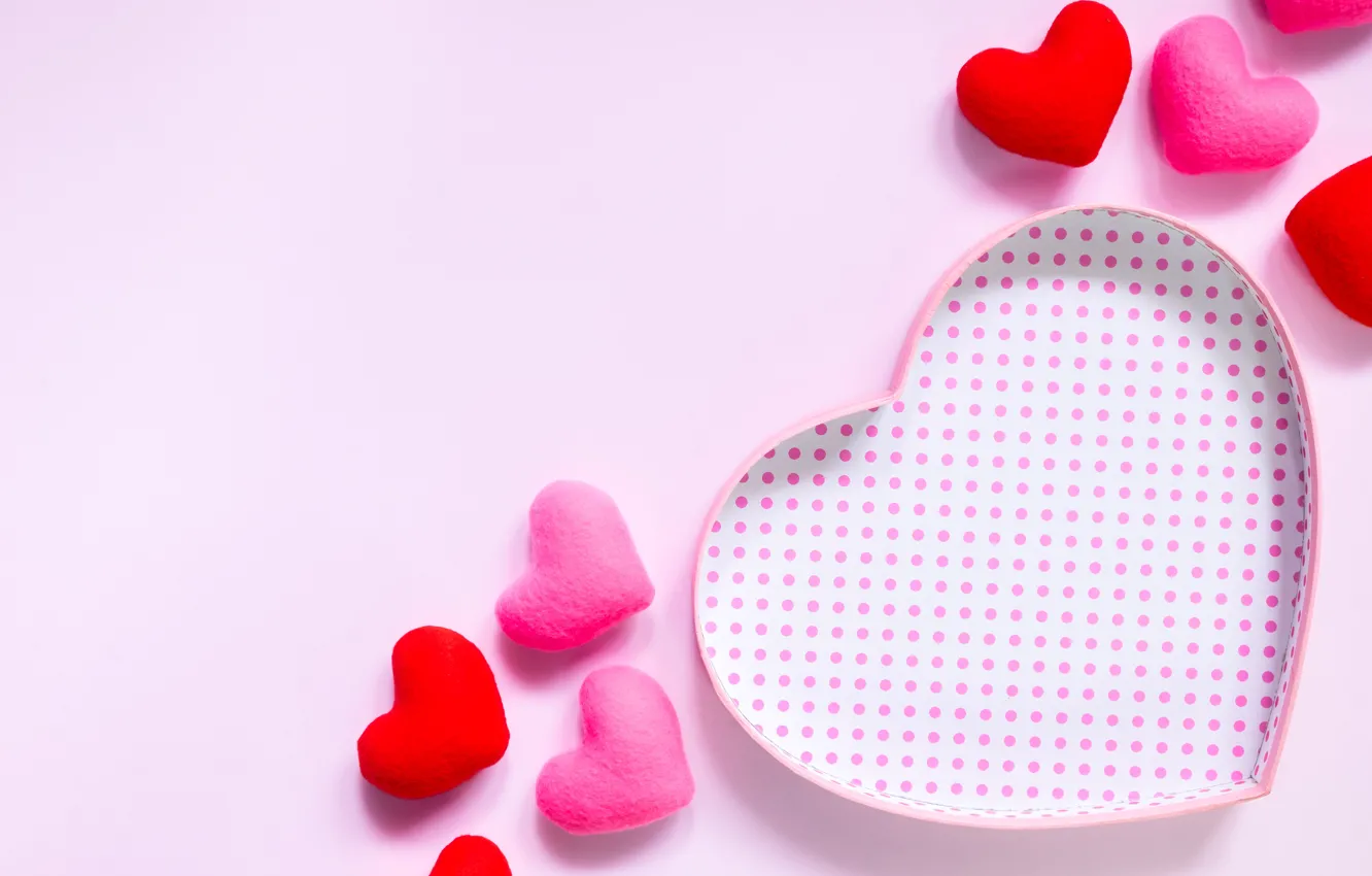 Photo wallpaper holiday, box, heart, Valentine's day