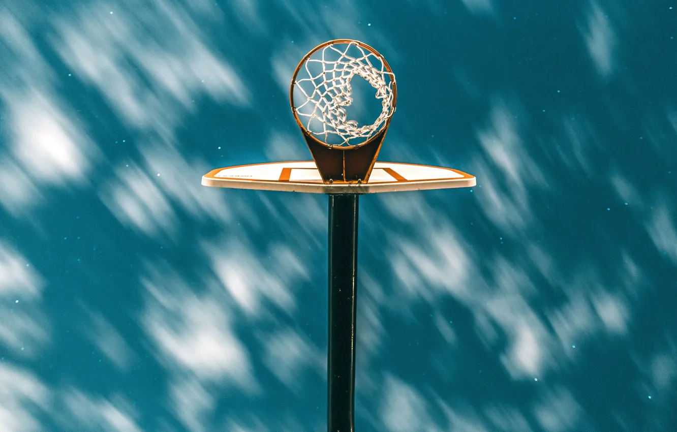 Photo wallpaper light, retro, mesh, shadow, ring, Basketball