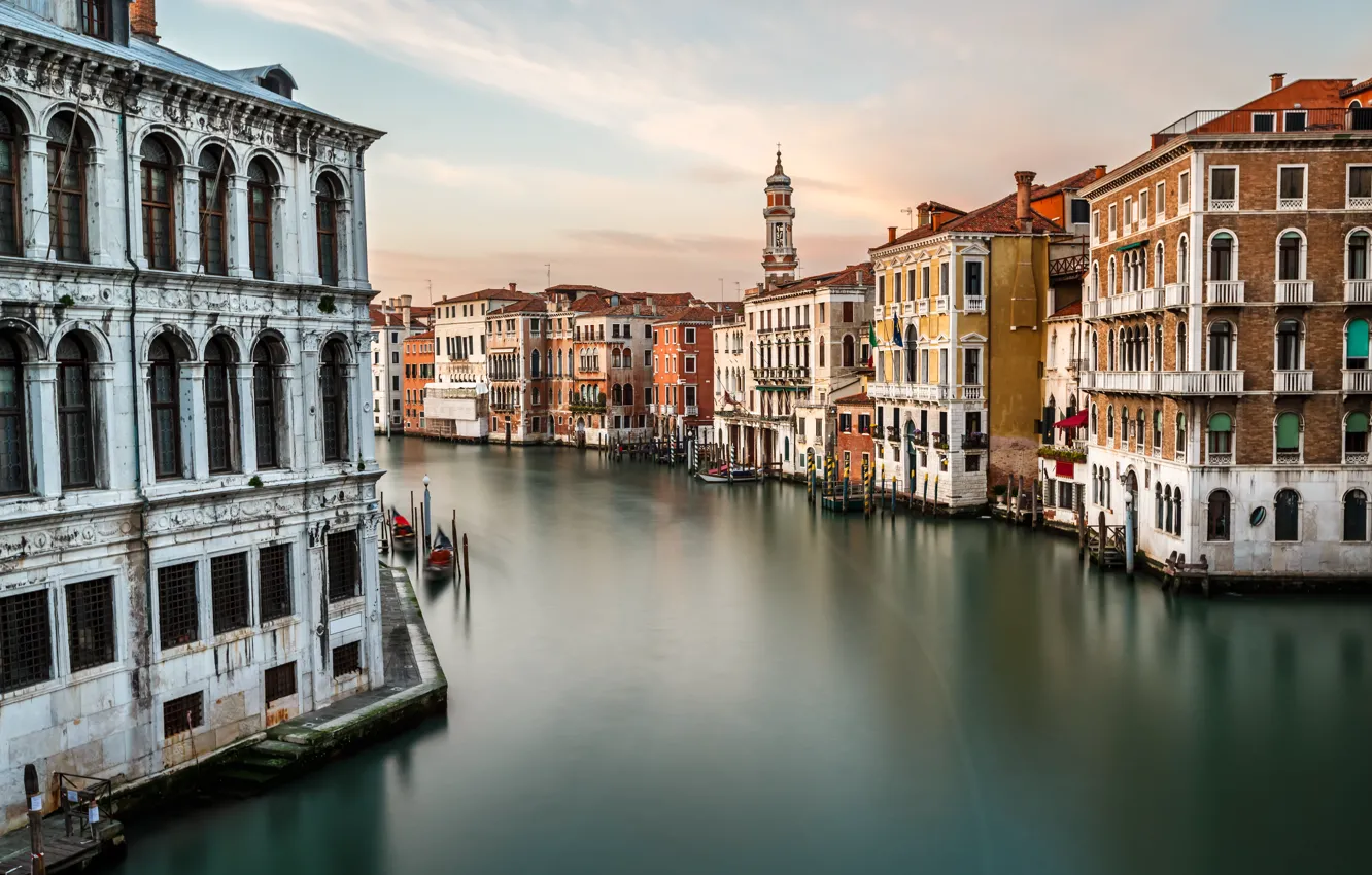 Photo wallpaper Italy, Venice, channel, Italy, Venice, cityscape, Panorama, channel
