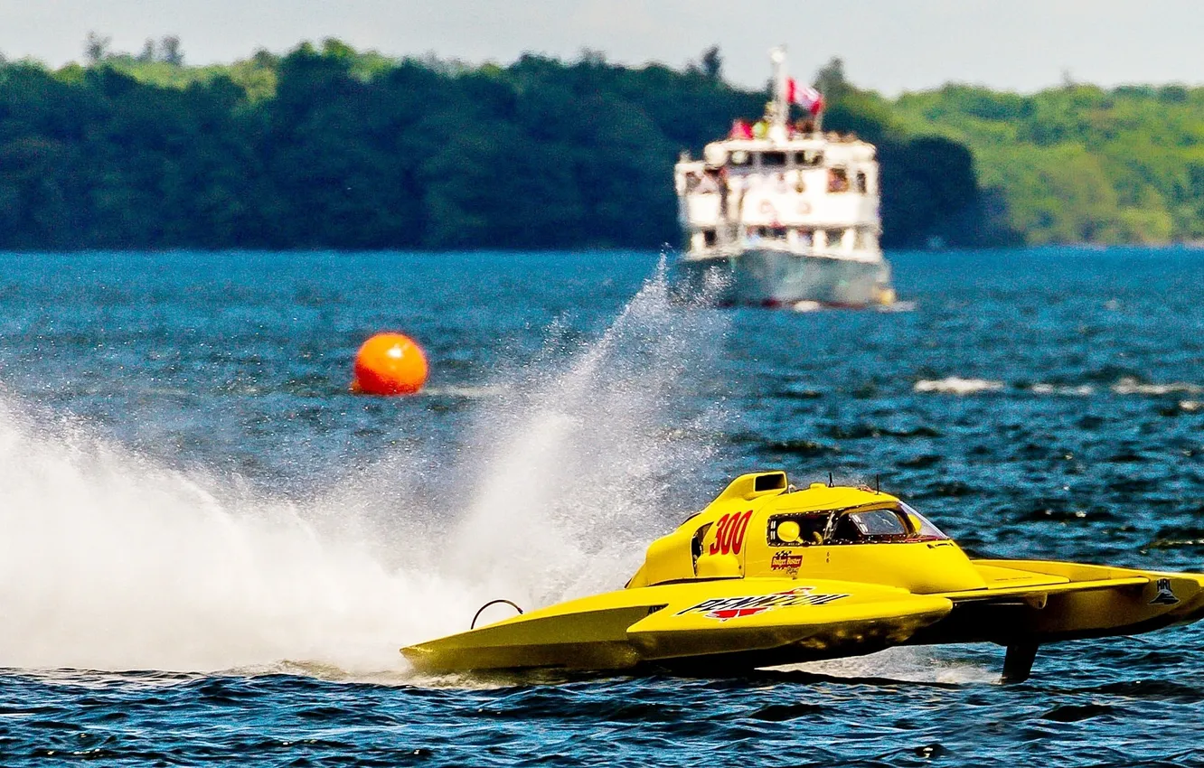 Photo wallpaper race, boat, speed