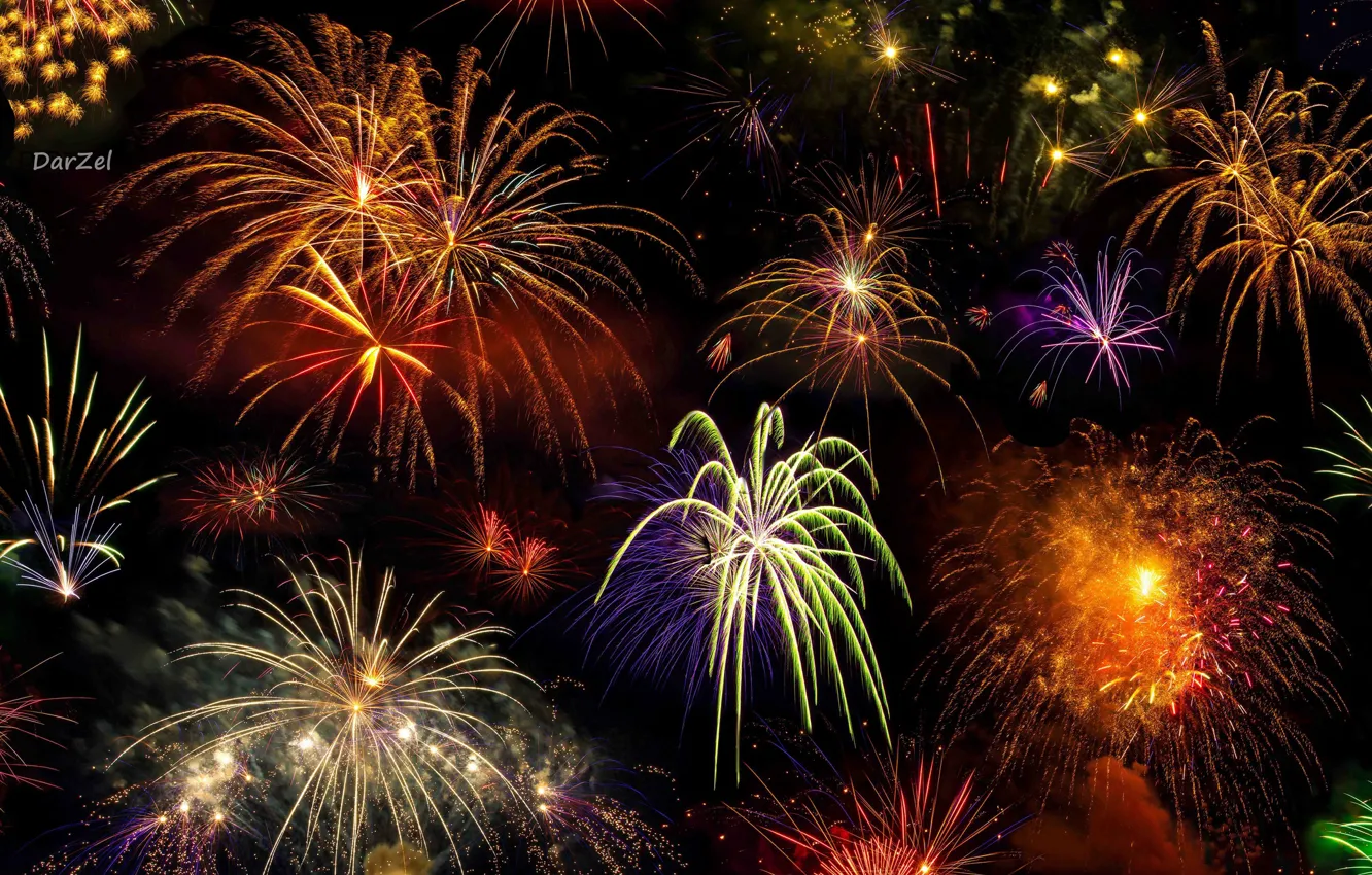 Photo wallpaper holiday, salute, fireworks