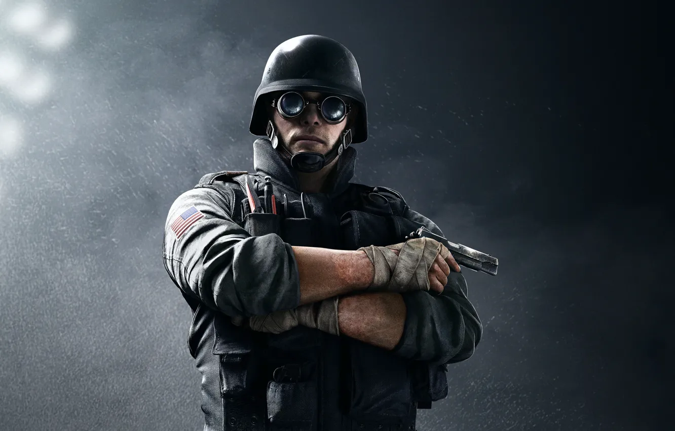 Photo wallpaper game, soldier, Rainbow Six, SWAT, FBI, Tom Clancy's Rainbow Six Siege, Thermite, Rainbow Six Siege