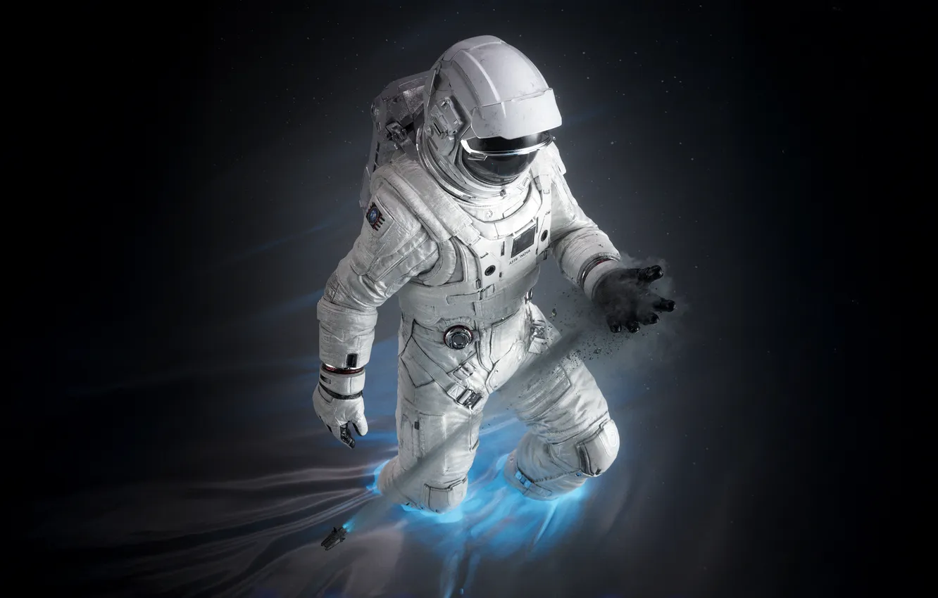 Photo wallpaper space, deep space, astronaut, dark background, Space Exploration, Space artwork, Dark Aesthetic, Space dust