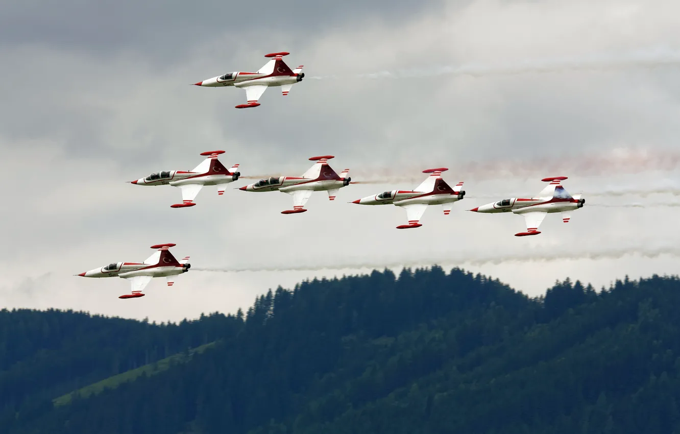 Photo wallpaper flight, aviation, holiday, Turkish Stars