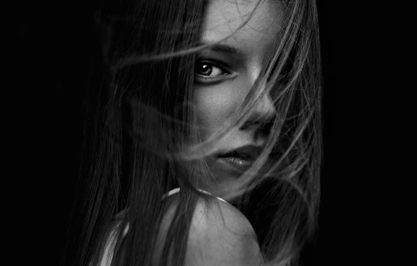 Photo wallpaper portrait, natural light, Olya