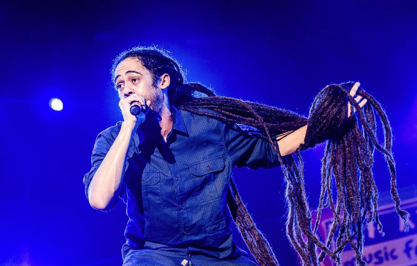 Photo wallpaper rasta, Damian jr. gong Marley, Long dreadlocks