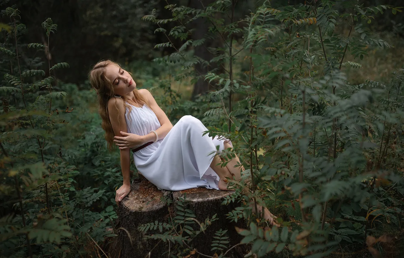 Photo wallpaper girl, nature, sexy, Wallpaper, sweetheart, model, bright, makeup