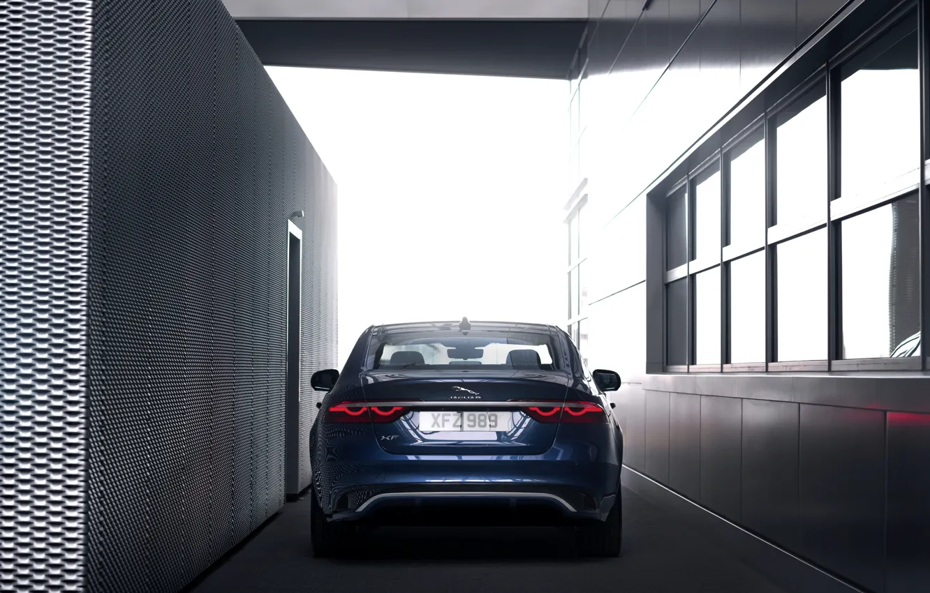 Photo wallpaper light, Jaguar, lights, sedan, rear view, Jaguar XF, 2020, XF