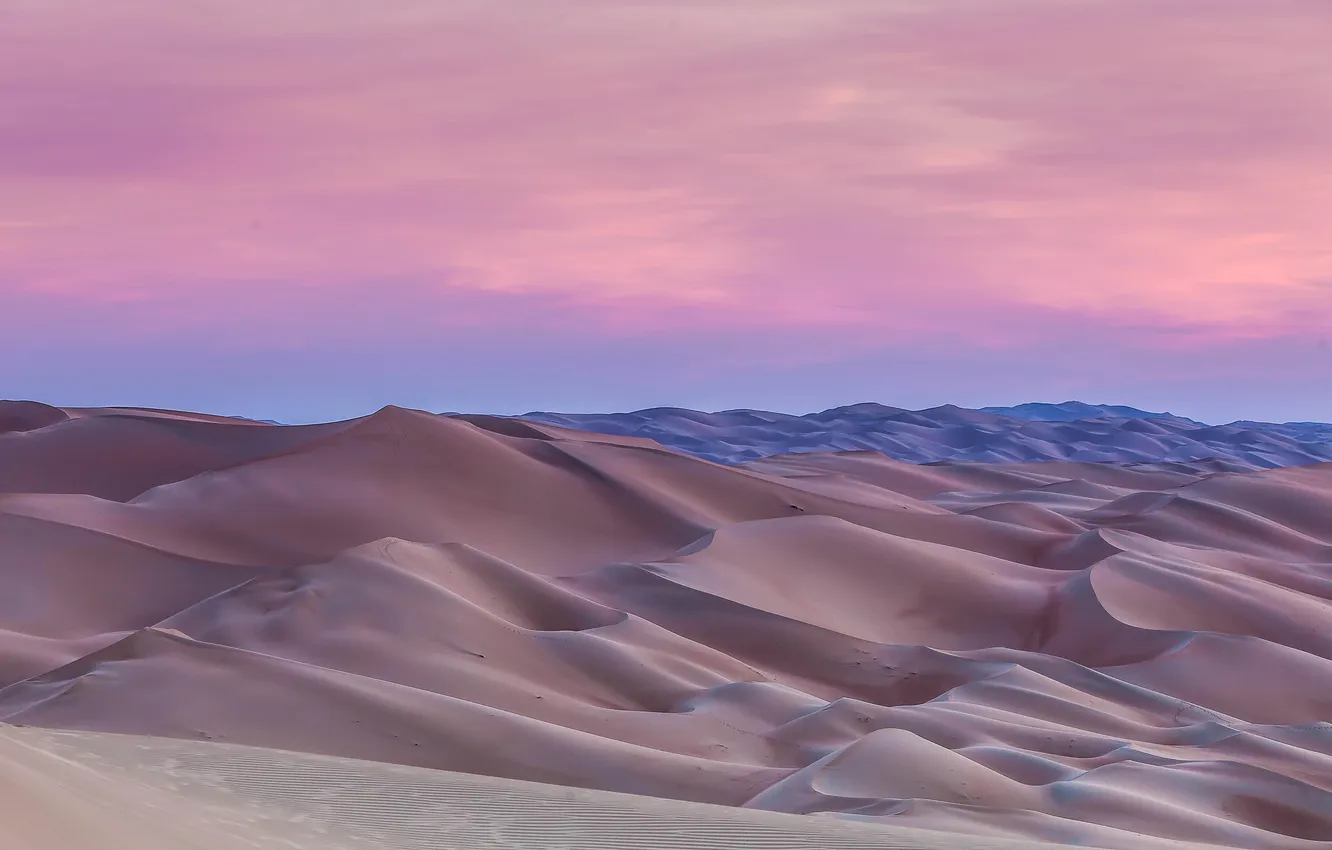 Photo wallpaper sand, the sky, clouds, landscape, sunset, nature, the dunes, desert