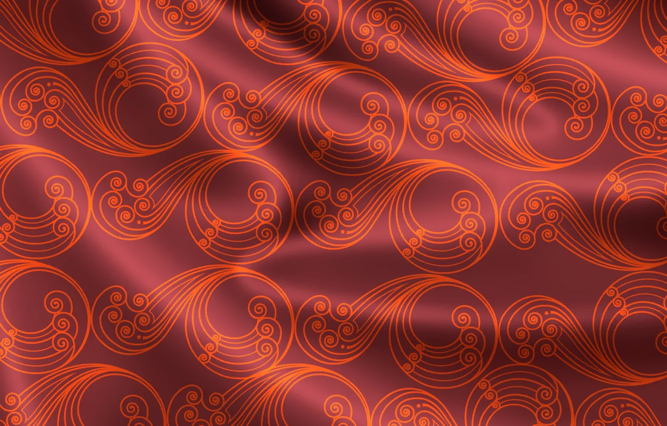 Photo wallpaper line, curls, pattern