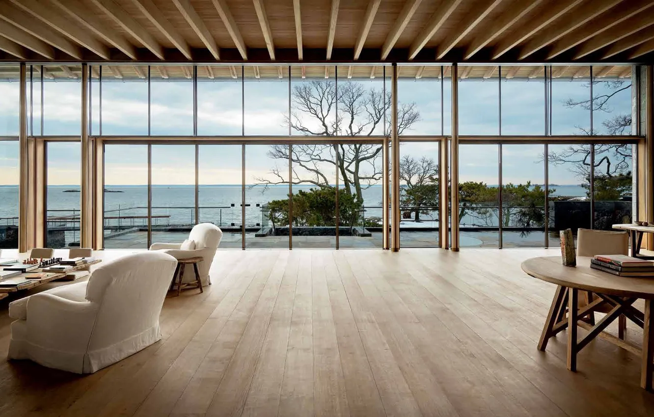 Photo wallpaper space, Villa, interior, living room, Vervoordt