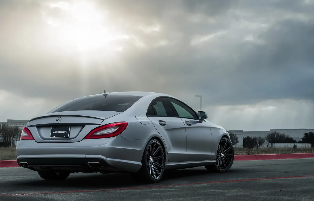 Photo wallpaper CLS, Mercedes, gray, 550